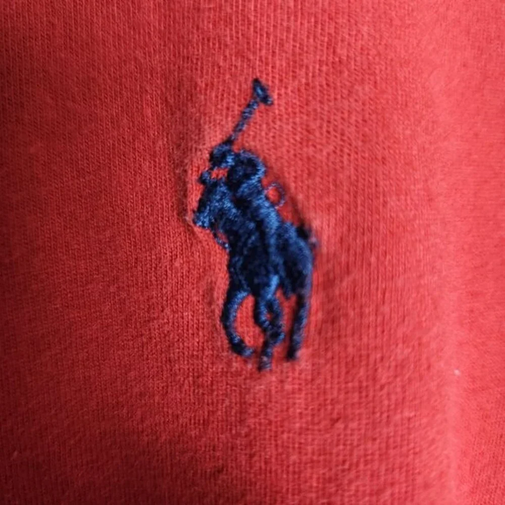 Polo Ralph Lauren VTG 80s‎ Men M Red Short Sleeve Crew Neck Pullover T Shirt